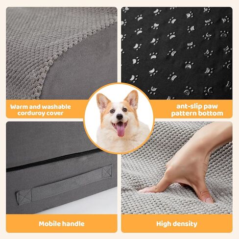 سلالم للكلاب للسرير المرتفع، سلالم وخطوات للكلاب بارتفاع 29 بوصة للأسرة العالية 25-30 بوصة، خطوات للكلاب بـ 6 خطوات للكلاب والقطط الصغيرة، سلالم للحيوانات الأليفة متوازنة غير قابلة للانزلاق للكلاب الصغيرة والحيوانات الأليفة الأكبر سنًا in Kuwait