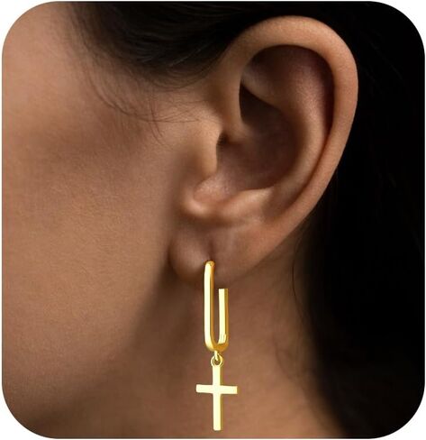 أقراط من الفضة الإسترلينية عيار 925 مضادة للحساسية، أقراط أنيقة ذات لونين على شكل قلب/نجمة/قمر/برق للنساء (مع صندوق هدايا) in Kuwait