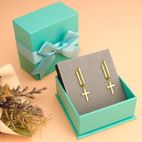 أقراط من الفضة الإسترلينية عيار 925 مضادة للحساسية، أقراط أنيقة ذات لونين على شكل قلب/نجمة/قمر/برق للنساء (مع صندوق هدايا) in Kuwait