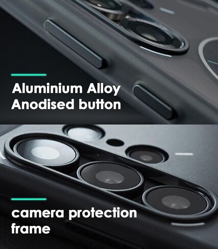 Aulumu S25 Ultra Galaxy Magnetic Case | تقنية IMD الحرارية | متوافق مع Magsafe | التبريد السلبي Samsung Galaxy S25 Ultra Case - رمادي شفاف in Kuwait