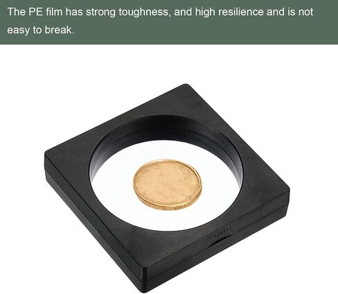 YOKIVE 3D Floating Display Case, Coin Display Holder Stands Frame Display Case, Holder with Base, Great for Challenge Coin Medal (Black, 5.5x5.5-Inch) in Saudi Arabia