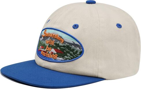 Clakllie Flat Bill Baseball Cap Snapback Trucker Hat Steet Casual Hip Hop Cap Breathable Runner Cap Vintage Low Profile Hat in Kuwait