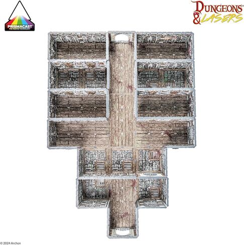 Dungeons & Lasers Dwarven Mine Terrain Set for DND and Tabletop RPG Games - Prepainted with Prismacast Technology - 5E Compatible with 28mm-32mm Miniatures - Fast Assembly in Saudi Arabia