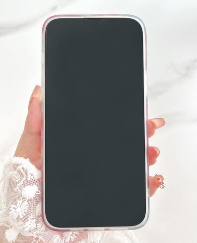 Qokey for iPhone 15 Pro Case 6.1", Cute Clear Flowers Case for Girls Women Shell Pattern Soft Lightweight Slim Fit TPU Shockproof Phone Case for iPhone 15 Pro 6.1", Pink Garden Floral in Saudi Arabia