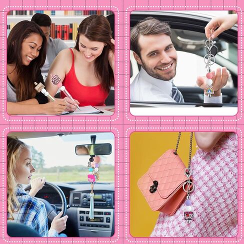 Zeyune 40 Pcs Silicone Focal Beads for Pens, Colorful Silicone Beads for Keychain Making DIY Gift Necklace Bracelet Jewelry(Inspirational Style) in Kuwait