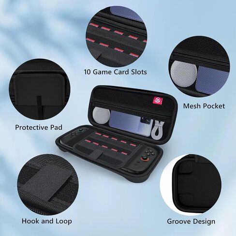 Uxilep Carrying Case Compatible with Nintendo Switch 2 (2025),Portable Hard Shell Carry Case with 10 Game Card Slots,Protective Travel Bag for Nintendo Switch 2 Console Accessories in Saudi Arabia