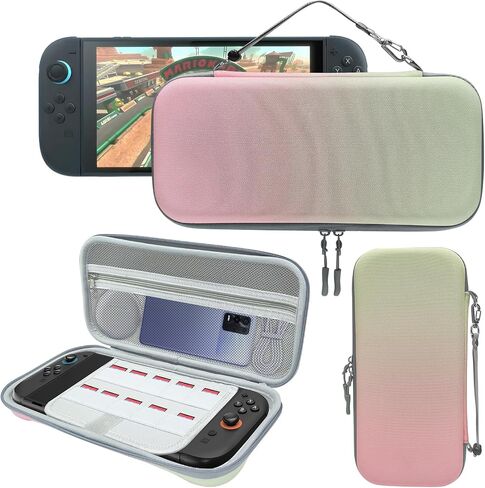 Uxilep Carrying Case Compatible with Nintendo Switch 2 (2025),Portable Hard Shell Carry Case with 10 Game Card Slots,Protective Travel Bag for Nintendo Switch 2 Console Accessories in Saudi Arabia