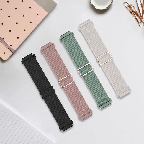 4 Pack Multicolor 18mm 22mm Stretchy Nylon Watch Bands Compatible with Fossil Watches in Saudi Arabia
