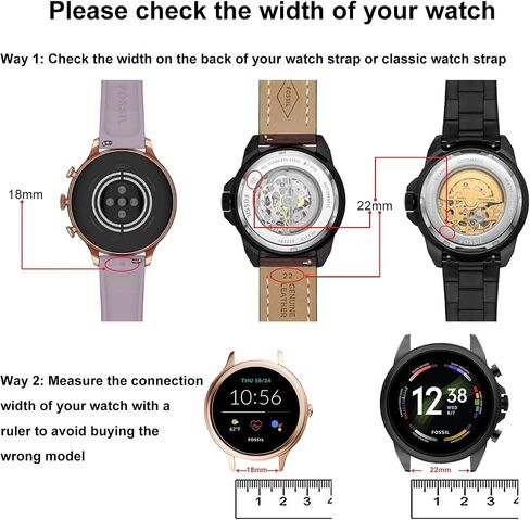 4 Pack Multicolor 18mm 22mm Stretchy Nylon Watch Bands Compatible with Fossil Watches in Saudi Arabia