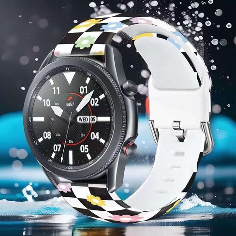 22 ملم ساعة الساقية شريط متوافق مع Samsung Galaxy Watch 46 مم/Galaxy Watch 3 45 ملم/ترس S3 كلاسيكي/حدودي ، حزام ساعة ساعة للنساء الرجال in Kuwait