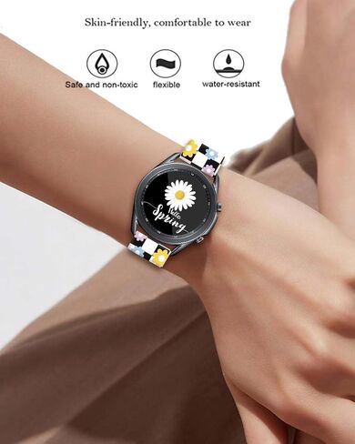 22 ملم ساعة الساقية شريط متوافق مع Samsung Galaxy Watch 46 مم/Galaxy Watch 3 45 ملم/ترس S3 كلاسيكي/حدودي ، حزام ساعة ساعة للنساء الرجال in Kuwait