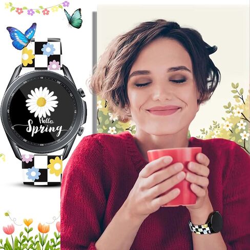 22 ملم ساعة الساقية شريط متوافق مع Samsung Galaxy Watch 46 مم/Galaxy Watch 3 45 ملم/ترس S3 كلاسيكي/حدودي ، حزام ساعة ساعة للنساء الرجال in Kuwait