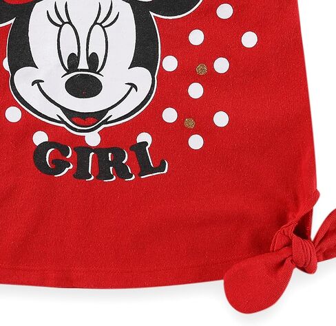 Disney Minnie Mouse and Mickey Mouse Girls’ Birthday Party T-Shirt for Toddler and Little Kids – Blue or Pink or Red in Kuwait