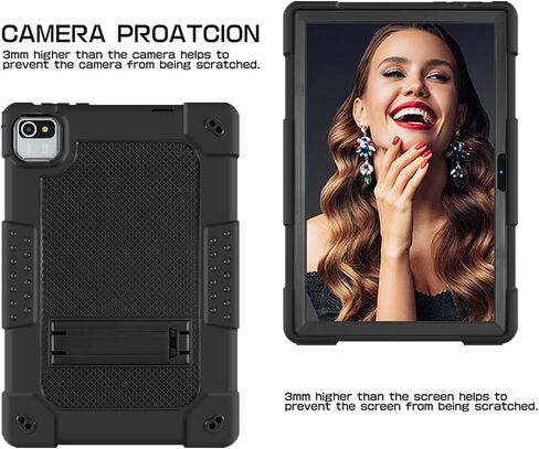for ZZB 10 Inch Tablet Case,for MB1001 10.1 Tablet Case Kids Friendly Shockproof Shoulder Strap Shell for CZZ/Okaysea 10.1/HAPPYBE/ANYLAKE/Freeski OLEXEX Bestski/Velorim Tablet (Navy/Green) in Saudi Arabia
