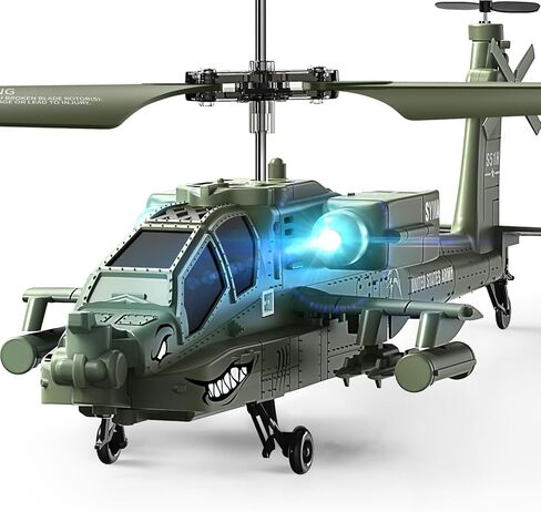 SYMA Remote Control Helicopter with 4*Spare Blades, 1* USB Cable, 1*Screwdriver, 2.4GHz RC Army Helicopter Ideal Gift for Kids Beginners in Saudi Arabia