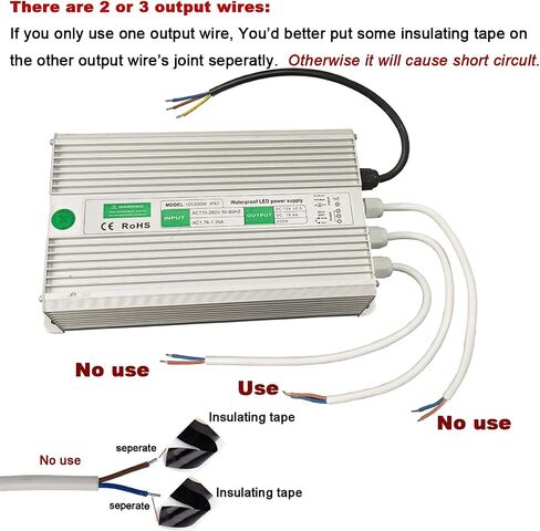 LED Driver Power Supply AC 110-260V إلى DC 12V 150W IP67 محول محول محول مقاوم للماء لضوء شريط LED في الهواء الطلق ، مشروع الكمبيوتر ، نظام أمان كاميرا CCTV in Saudi Arabia
