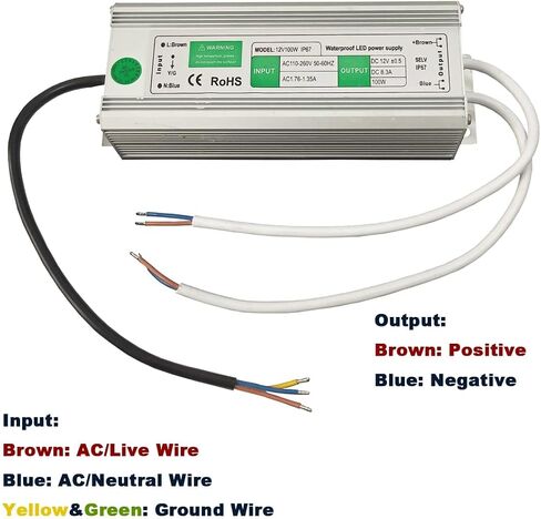 LED Driver Power Supply AC 110-260V إلى DC 12V 150W IP67 محول محول محول مقاوم للماء لضوء شريط LED في الهواء الطلق ، مشروع الكمبيوتر ، نظام أمان كاميرا CCTV in Saudi Arabia