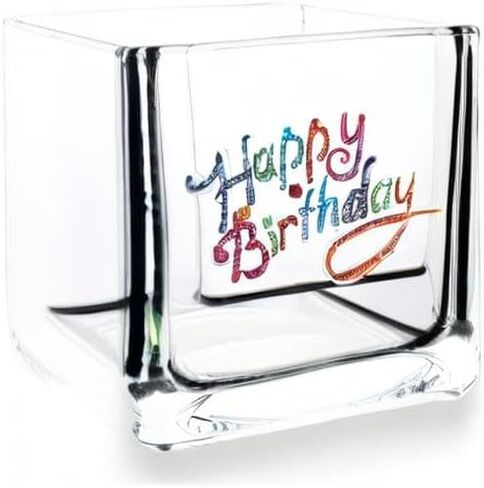 THE QUEENS' JEWELS Snowflake Jeweled 4x4 Candle Holder Vase - Unique Gift for Women, Birthday, Cute, Fun, Cocktail, Queen, Not Painted, Decorated, Bling, Bedazzled, Rhinestone in Kuwait