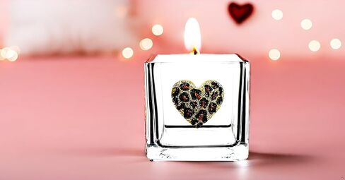 THE QUEENS' JEWELS Snowflake Jeweled 4x4 Candle Holder Vase - Unique Gift for Women, Birthday, Cute, Fun, Cocktail, Queen, Not Painted, Decorated, Bling, Bedazzled, Rhinestone in Kuwait