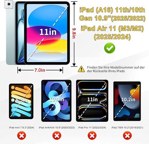 حالة الأطفال لـ iPad (A16) 11/10 Gen 10.9 '' 2025/2022 ، حالة مقبض مقبض الصدمات ، حالة مقاومة للطفل صديقة للطفل لـ iPad Air 11 Inch (2025) M3/M2 ، حامل قابل للتعديل للتصوير والمناظر الطبيعية (الوردي) in Kuwait