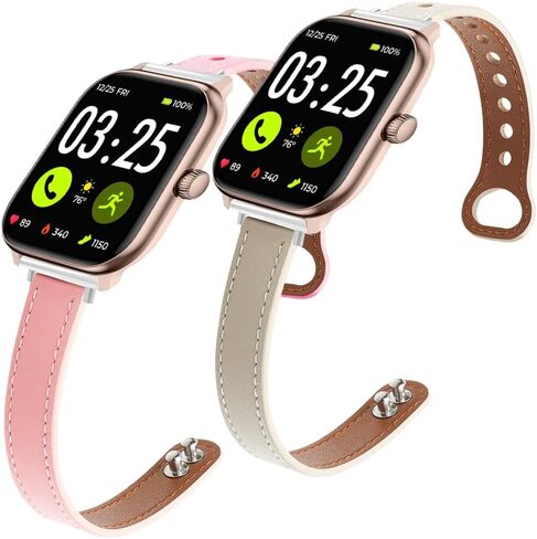 Lysandra for Spade & Co Health Smartwatch 4 Band ، استبدال حزام جلدي سليم 22 مم (حزمة) متوافق مع Watch Smartwatch Spade & Co Health / 22 مم. in Kuwait