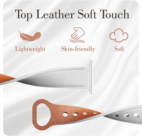 Lysandra for Spade & Co Health Smartwatch 4 Band ، استبدال حزام جلدي سليم 22 مم (حزمة) متوافق مع Watch Smartwatch Spade & Co Health / 22 مم. in Kuwait