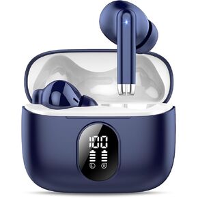 QXQ Bluetooth 5.4 سماعات الرأس ، سماعات الأذن اللاسلكية باس عميق مع 4 ميكروفونات إلغاء ضوضاء ENC ، 40H Playtime Mini Ear Buds IP7