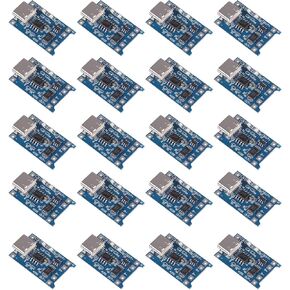 20 Pieces of TP4056 Type-C Input Interface USB 5V 1A 18650 Lithium Battery Charger Module Charging Boards with Dual Protection Functions.