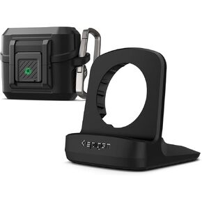 Spigen Lock Fit Case (Matte Black) Designed for Samsung Galaxy Buds3 Pro and S353 Charger Stand (Black) Designed for Samsung Galaxy Watch Ultra 47mm, 7 40/44mm, 6 40/44mm, 6 Classic 43/47mm,& More