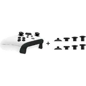 eXtremeRate Black ThumbsGear Interchangeable Ergonomic Thumbstick + Replacement Buttons for Xbox Series S/X Controller