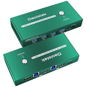 KVM Switch HDMI 1 Monitors 2 Computers EDID Emulator 2K 144Hz KVM Switch 1 Monitors 2 Computers Hdmi EDID 2K 144Hz KVM Switch 2 PC 1 Monitor Switch 2K 144HzUSB 3.0