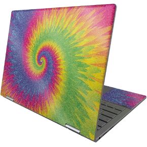MightySkins Glossy Glitter Skin Compatible with HP Envy x360 13" (2022) - Vibrant Tie Dye | Protective Durable High-Gloss Glitter Finish | Easy to Apply Remove and Change Styles | Made in The USA