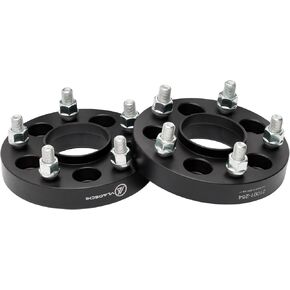 VLAOSCHI Black Forged 5x4.5 Hubcentric Wheel Spacers 15mm with 12x1.5 Studs 67.1mm Hub Bore Compatible with Jeep Hyundai-Mazda-Mitsubishi 5 Lug 5x114.3 for Compass Patriot Genesis Tucson - Pack of 4