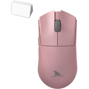 Darmoshark M3s 2KHz Wireless Gaming Mouse,Tri-Mode connectivity(2.4GHz,Bluetooth,Wired),26KDPI Sensor,Lightweight 54g,5 programmable Buttons,Computer Mouse for Laptop,PC,Windows,Linux,Mac(Pink)