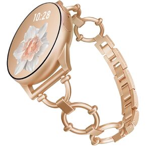 Watch Metal Band 20mm Compatible with Samsung Galaxy Watch 7 6 5 4 Band 40mm 44mm, Fashion Band Women for Samsung Watch Band 7 6 5 4 FE/5 Pro/Watch 6 4 Classic/Watch 3 41mm/Active 2