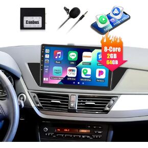 8-Core 2+64GB Car Stereo Radio for BMW X1 E84 2010-2015 with Wireless CarPlay Android Auto 10.1" IPS Touch Screen Head Unit Android 13 Radio with DSP FM WiFi GPS Navigation Bluetooth 5.0 Head Unit