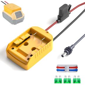 Starlink Mini Battery Adapter for Dewalt Battery, with Starlink Mini DC Power Cable, Fuses & Wire Terminals - Compact and Portable Star Link Power Kit, Starlink Mini Accessories