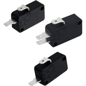 1 Pack W10727360 & W10269460 & W10269458 Microwave Door Switch Kits Compatible with Microwave Ovens SZM-V16-FC-61 SZM-V16-FC-62 SZM-V16-FC-63,Terminal Width 3/16''