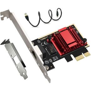 2.5G PCIE Network Card Adapter Gigabit LAN Controller RTL8125B مع 6ft CAT8 كابل Ethernet