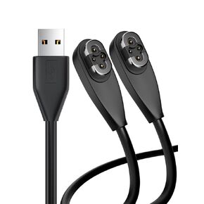 2 حزمة متوافقة مع Shokz OpenSwim Pro S710 سماعات توصيل الصوت العظمي شحن الكابل USB إلى Sho-KZ S710 كابل USB A إلى 4PIN شاحن مغناطيسي أسود 3.3 قدم