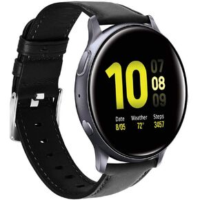 20mm Leather Watch Bands Compatible with Samsung Galaxy Watch FE/7/6/5/4 40mm 44mm, Galaxy Watch 6 Classic 43mm 47mm, Galaxy Watch 5 Pro 45mm/ Watch 4 Classic 42mm 46mm/ Active 2 Straps