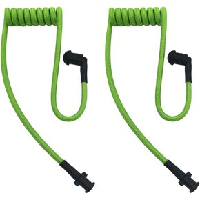 سماعة الأذن نايلون QR QD KINTITED COIL COOL TOWP TWIST LOCK قطعة أذن راديو بديل ملون لسماعات الرأس Talkie ACOUSTIC TUBE (مقاومة للرطوبة ، الأخضر ، 2PACK)