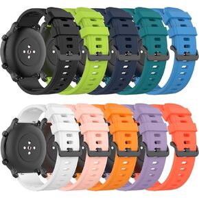 QGHXO Band for Amazfit Bip 5, Soft Silicone Replacement Band for Amazfit GTR 4/3/3 Pro/2/2e/GTR 47mm Smartwatch (No Tracker)