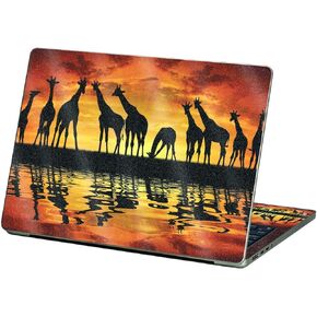 MightySkins Glossy Glitter Skin Compatible With Apple MacBook Air 13.6" M2 (2022) - Glamour Giraffes | Protective, Durable High-Gloss Glitter Finish | Easy To Apply and Change Styles | Made in the USA