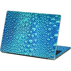 MightySkins Carbon Fiber Skin Compatible with Apple MacBook Air 13.6" M1/M2/M3/M4 (2021-2025) - Wavy Drops | Protective, Durable Textured Carbon Fiber Finish | Easy to Apply and Change Styles