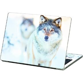 MightySkins Glossy Glitter Skin Compatible with Apple MacBook Air 13.6" M2 (2022) - Alpha Wolf | Protective, Durable High-Gloss Glitter Finish | Easy to Apply and Change Styles | Made in The USA