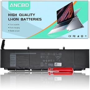 XG4K6 5XJ6R Battery Replacement for Dell XPS 17 9700 9710 9720 9730 Precision 5750 5760 5770 SeriesXG4K6 01RR3 001RR3 F8CPG 0F8CPG OF8CPG KVPMY 0YY3V KRDHV 3ICP7/54/65-2 11.4V 97Wh/8071mAh 6-Cells