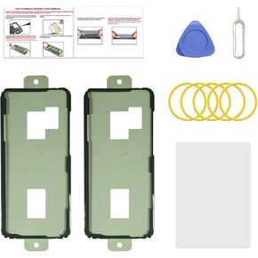 2 Pcs Galaxy S20 Back Cover Pre-Cut Sticker Tape Replacement, Back Cover Adhesive for Galaxy S20 with Tools & Instruction