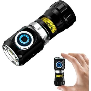Warsun Spinning EDC المصباح ، ومصابيح كهربائية قابلة لإعادة الشحن مصابيح كهربائية عالية ، و 800 لومينات EDC Pocket Flashlight Super Bright ، Mini Mini Formes 5 ، ضوء فلاش مغناطيسي لحالات الطوارئ ، التخييم