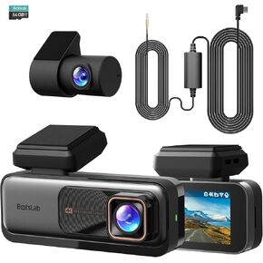 4k Dash Cam Front and Rear, 24/7 Parking Monitor with Hardwired Kit, 170° Ultra Wide Dashcam, ADAS, Sony IMX415 Sensor, Night Vision, WDR, Loop Recording, 5G/2.4G WiFi & GPS, Free 64GB Card